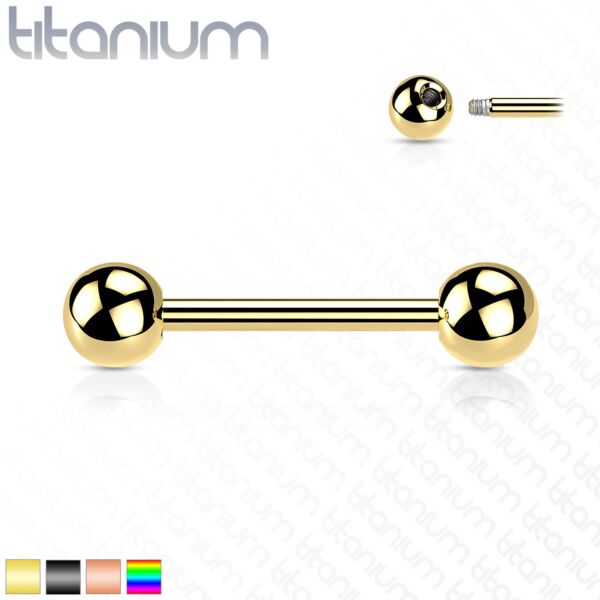 Titanium Barbell with Coloured PVD Coating