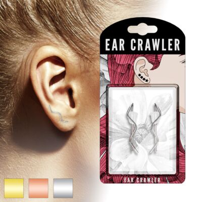 Set of ear crawlers with wire wave