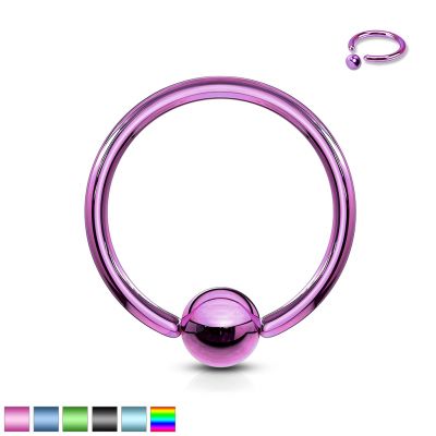 Alloyed steel captive bead ring with colour options